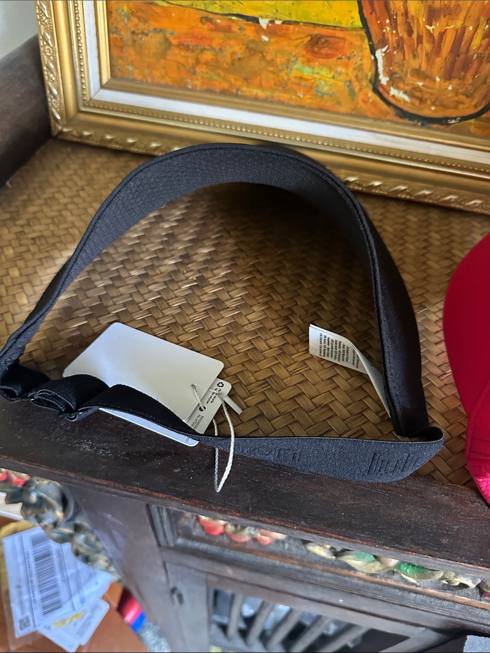 Lululemon Adjustable Visor - Black & Red - Picture 5 of 5
